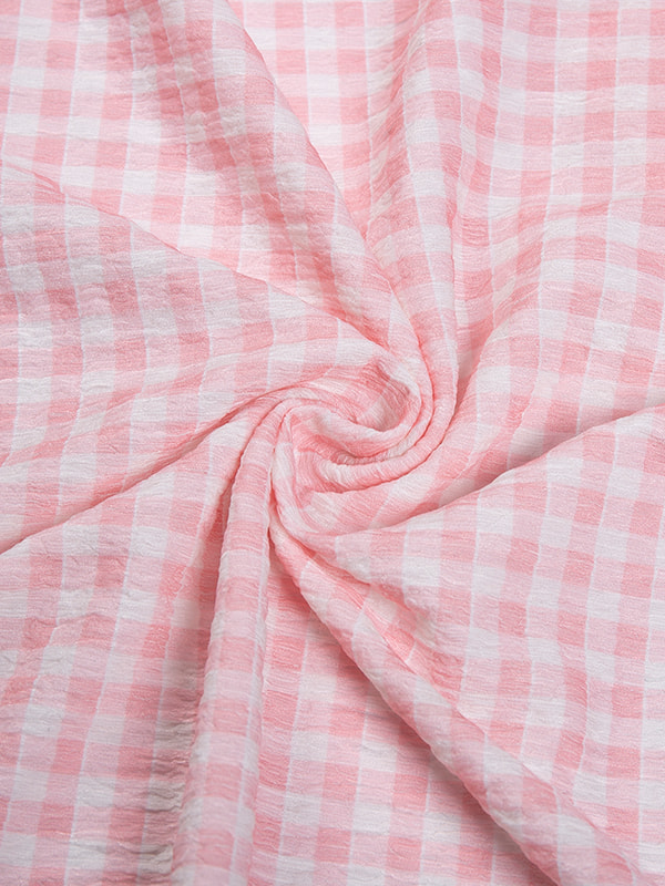 Polyester spandex crinkle fabric for lady's dress,top and child shikt,light weight &soft handle,P/D or print.